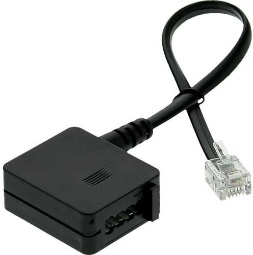 10er Set TAE Adapterkabel, RJ11 Stecker auf TAE-F Buchse, 0,2m