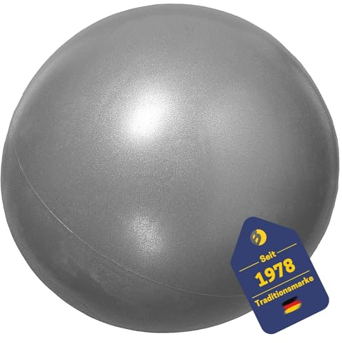 BEST SPORTING Pilates Ball 23 cm in anthrazit I Gymnastikball klein aufblasbar I Pilatesball Overball - EIN Leichter, weicher und griffiger Ball I Gymnastik Ball I Gymnastikball Kinder