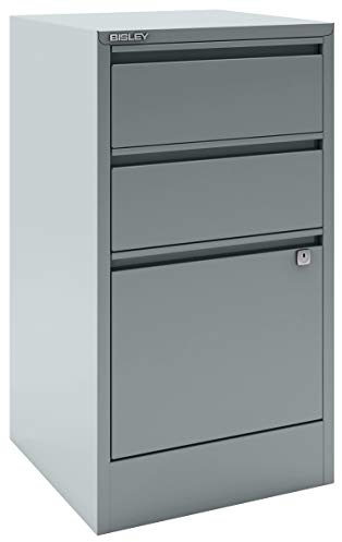 Bisley Home Filer, 2 Universal-, 1 HR-Schublade, Metall, 355 Silber, 40 x 41.3 x 67.2 cm