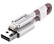 PhotoFast Memories Cavo Backup con Memoria Flash Trasferimento Dati Inclusa da 32 GB, USB 3.0, Cavo Lighting per iPhone, Smartphone e Dispositivi iOS, Mac e PC, Argento/Rosso