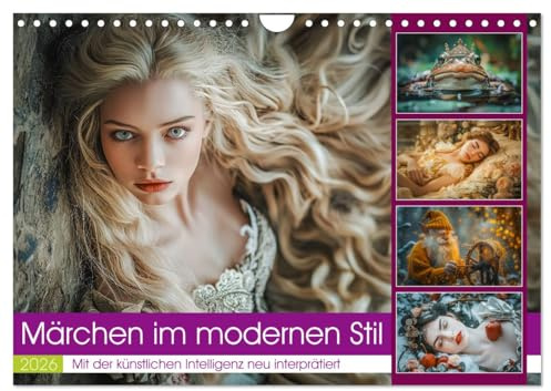 Märchen im modernen Stil (Wandkalender 2026 DIN A4 quer), CALVENDO Monatskalender: Grimms Märchen sind eine Sammlung von deutschen Volksmärchen, die ... neu interpretiert wurden. (CALVENDO Kunst)