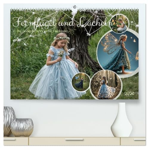Feenflügel und Lächeln KI - Die zauberhafte Welt der Feenkinder (hochwertiger Premium Wandkalender 2026 DIN A2 quer), Kunstdruck in Hochglanz: ... in magischen Bildern (CALVENDO Kunst)