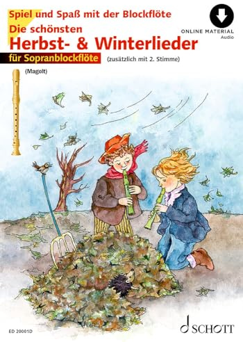 Die schönsten Herbst- und Winterlieder: Sankt Martin, Nikolauslieder und Weihnachtslieder. 1-2 Sopran-Blockflöten. Ausgabe inkl. Play-Along. (Spiel und Spaß mit der Blockflöte)