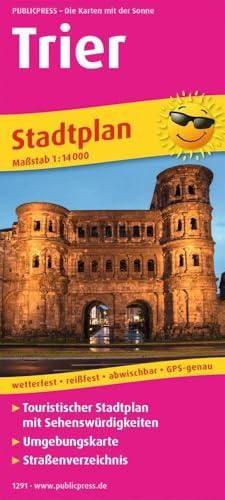 Publicpress Stadtplan Trier 1:14.000: Touristischer Stadtplan mit Sehenswürdigkeiten und Straßenverzeichnis. 1 : 14 000 (Stadtplan: SP)