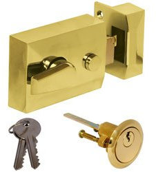 Deadlocking Nightlatch Brass Standard