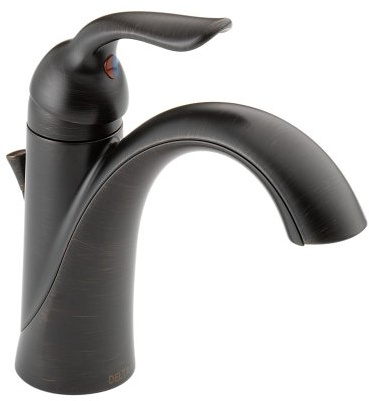 Delta Lahara Oil Rubbed Bronze Bathroom Faucet 1 Hole, Single Hole Bathroom Sink Faucet for Vanity, Metal Push-Pop Drain Assembly, Venetian Bronze 538-RBMPU-DST