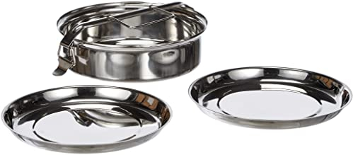 Ibili Fiambrera con Platos INOX 20 CMS, Stainless Steel, Multicolour