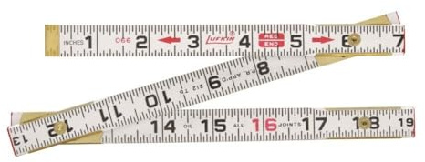 Crescent Lufkin Wood Rule, Fold, Red End, 5/8X6', Sens, Black - 066SN