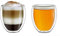 Creano doppelwandige Gläser 250ml „DG-Bauchig“, 2er Set, großes Thermoglas doppelwandig aus Borosilikatglas, Kaffeegläser, Teegläser, Latte Gläser, Doppelwandgläser