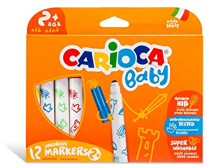 Carioca Marker 2 + – Stifte (Extra Bold, Rundspitze, rund, Multi, Italien, Schachtel aus Karton)