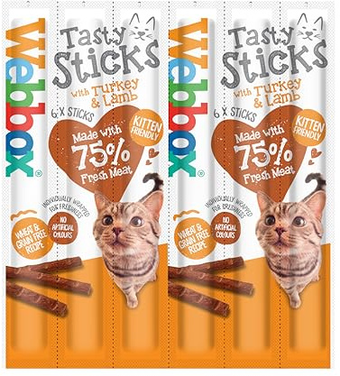 Webbox Cats Delight Tasty Sticks Turkey And Lamb , 6 Sticks