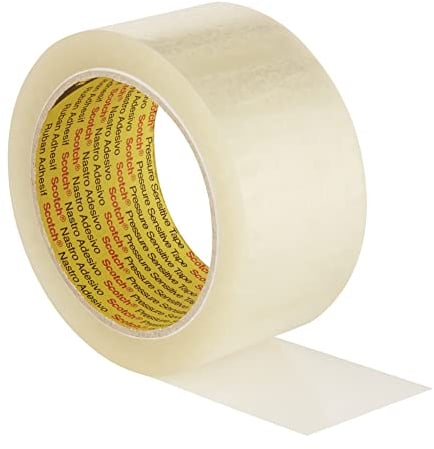 3M Nastro con Adesivo Acrilico 309, 50 mm X 66 m, 6 Pezzi, Trasparente