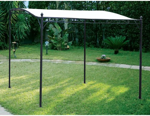 Gazebo in Ferro da Giardino per Esterno cm 3 x 2.5 Ecru'