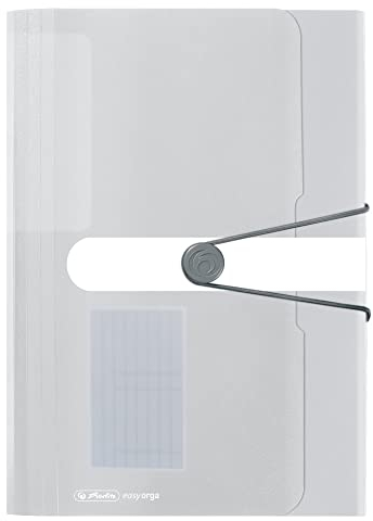 Herlitz 11277936 Fächermappe, Polypropylen-Folie, mit 12 dehnbaren Fächern, transprant farblos