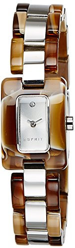 Esprit Damen-Armbanduhr Desert Tortoise Analog Quarz Edelstahl