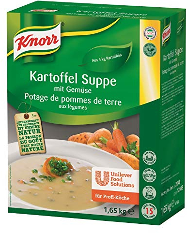 Knorr Kartoffelsuppe mit Gemüse Trockenmischung (natürlicher Kartoffelgeschmack, leichte Gemüsenote) 1er Pack (1 x 1,65kg)