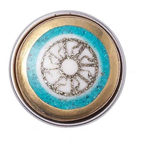Noosa Amsterdam Chunk Maui Gold Tuerkis Knochen Metall Tuerkis
