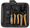IWISS Crimpzange Set mit 5 wechselbaren Einsätzen, Abisolierzange, Schraubendreher und Oxford-Paket – mehrfunktional Crimpwerkzeug Kit 0,5-35 mm²