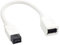 White IEEE 1394 6PIN Female to 1394b 9PIN Male Firewire 400 to 800 Cable 10cm