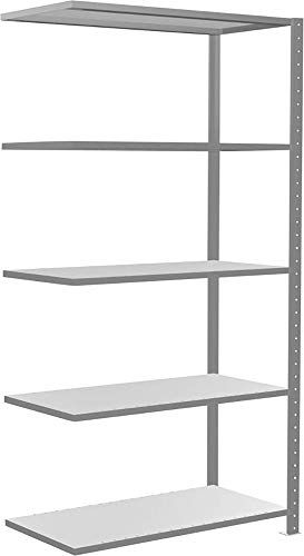 SCHULTE Lagertechnik Anbauregal, Fachbodenregal Stecksystem MULTIplus150-Set, 200 x 100 x 60 cm (HxBxT), 4 Fachböden, Kreuzstrebe, verzinkt