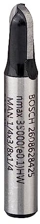 Bosch 1x PRO Hohlkehlfräser (für Weichholz, Hartholz, Ø 6,4 mm, Professional Zubehör Handfräse, Kantenfräse)