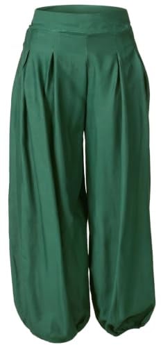 GURU SHOP Boho Pluderhose, Muckhose, Haremshose, Viskose, Damen, schwarz | Bequeme Schlupfhose, loose Passform, vielseitig kombinierbar, ideal für den Sommer.