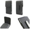 DFV mobile - Leather flip belt clip metal case holster vertical for Intex Aqua Qwerty - Black