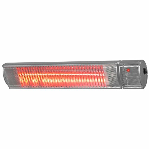 Eurom Golden 2200 Comfort RCD Indoor & Outdoor Stainless Steel 2200 W Halogen Electric Space Heater – Electric Space Heaters (Halogen Electric Space Heater, Halogen Gas, IP65, indoor & outdoor, Wall, Stainless Steel)