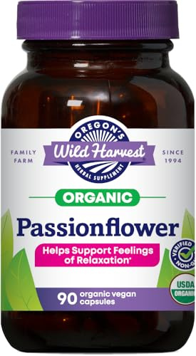 Oregon's Wild Harvest Passion Flower Organic Vegan Capsules, 90 Count