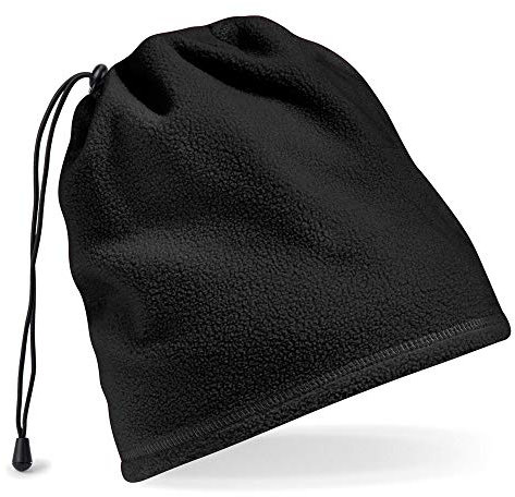Beechfield Supra Cache-cou en polaire avec cordon de serrage, Noir , Taille unique