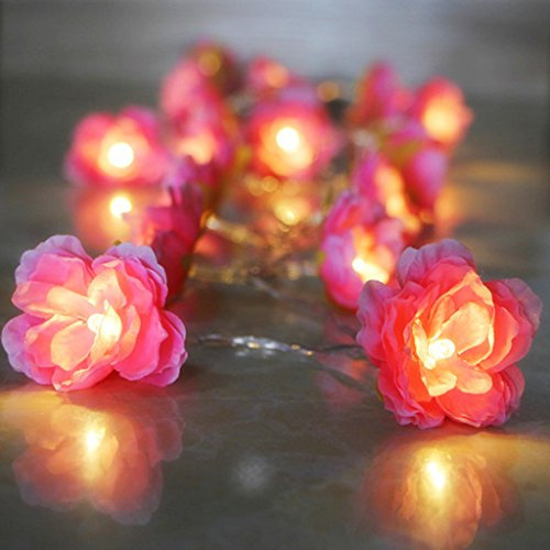 Générique 20-LED Guirlande Lumineuse Motif Fleur Rose Lamps Blanc Lumière Noël