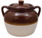 R&M International 7621 Traditional Style 4.5-Quart Large Ceramic Bean Pot with Lid, Brown