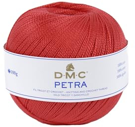 DMC 993A-5-05666 Häkelgarn, Cotton, Leuchtendes Rot, 9x9x8 cm, 100