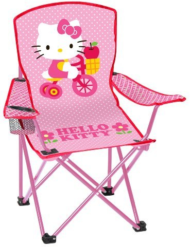 Hello Kitty Youth Folding Chair with Armrest and Cup Holder by Hello Kitty