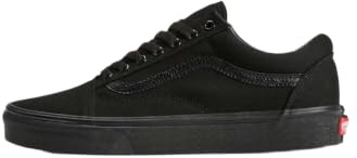 Vans Unisex Old Skool Unisex Sneakers, Black/Black, 11 US Women/9.5 US Men