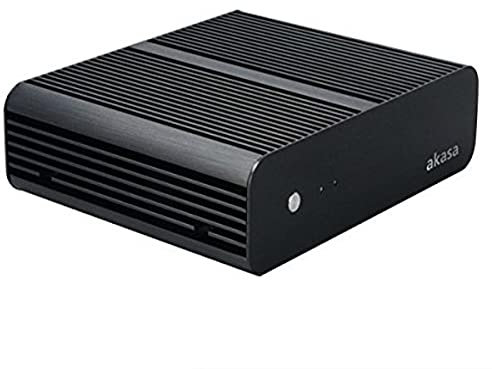 Akasa Euler ITX-Tower PC-Gehäuse (ITX-Tower, PC, Aluminium, Mini-ITX, Schwarz, 228 mm)