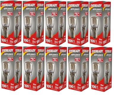 Eveready Appliance Bulb - Small Edison Screw E14 Microwave / Oven Bulb - 15w (Pack of 10)