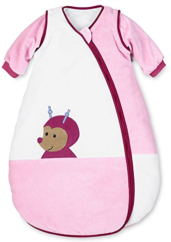 Sterntaler Schlafsack für Kleinkinder, Abnehmbare Ärmel, Wärmeregulierung, Reißverschluss, Größe: 110, Katharina, Weiß/Rosa