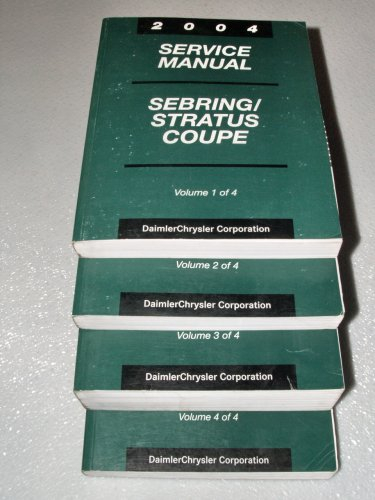 2004 Chrysler Sebring, Stratus Coupe Service Manuals (4 Volume Set)
