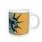 3dRose USA-Colorful Collage Face The Statue of Liberty Keramiktasse, Keramik, Weiß, 11 oz