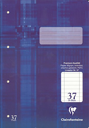 Clairefontaine Schulheft Lineatur 37 Premium Qualität 16 Blatt