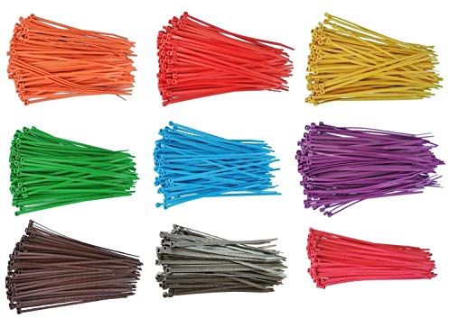 netproshop 100 x Kabelbinder 4,8x300mm, für Bündel bis 80mm, Farbe:Pink