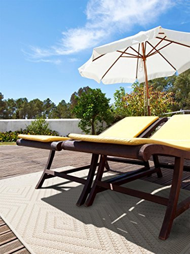 benuta In- & Outdoor Teppich Naoto Weiß 120x170 cm | Pflegeleichter Teppich geeignet für Innen- und Außenbreich, Balkon und Terrasse