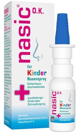 nasic® für Kinder O.K. Nasenspray | Bei Schnupfen | 10 ml | Abschwellendes Schnupfenspray ohne Konservierungsstoffe, für Kinder ab 2 Jahren, mit Xylometazolin & Dexpanthenol