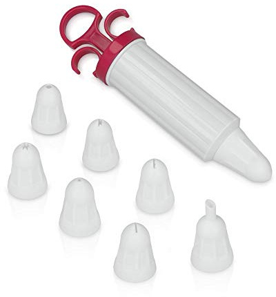 Metaltex 252450080 Gebäckspritze mit 8 Tüllen