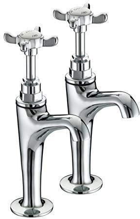 Bristan N HNK C 1901 High Neck Kitchen Pillar Taps, Chrome