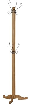 MiaMöbel Garderobenständer Mexico Möbel 65x190x65 cm Landhausstil Massivholz Pinie Honig