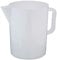 Giganplast GIG Caraffa Graduata, 5 Litri, Polietilene, Bianco