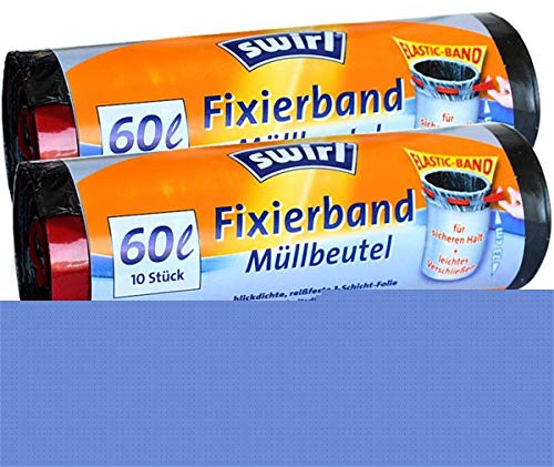 2x Swirl Fixierband Müllbeutel 60L (10 stk./Rolle)