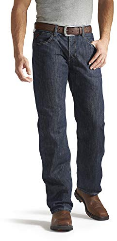 Ariat FR M3 Loose Basic Stackable Straight Leg Jeans - Men’s Traditional Fit Denim
